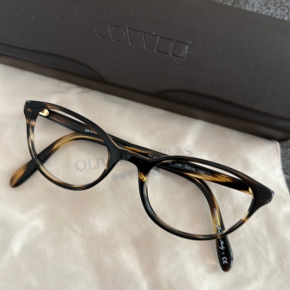 Oliver People’s frames Lilla cocoa brown tortoise glasses cat eye petite 50
